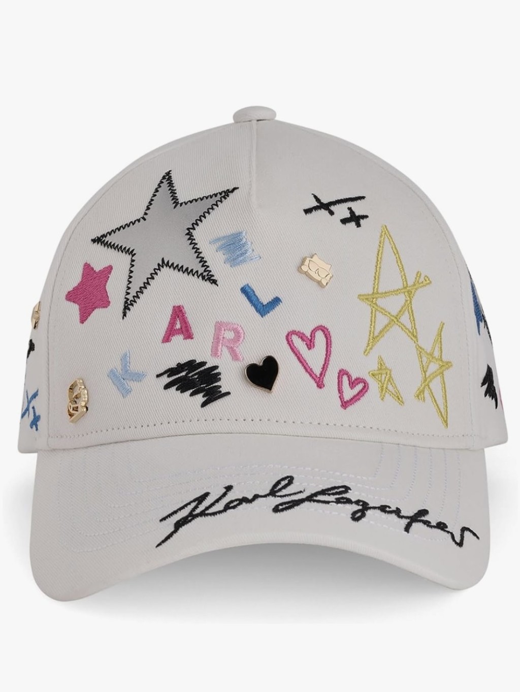 Karl Lagerfeld Women's Hearts And Stars Baseball Cap Nip